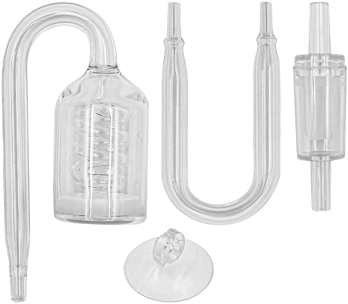 Allecto - CO2 Diffuser - Aquarium CO2 Verneveling - Effectieve gasdistributie - Transparant glas - Plantenvoeding - Geschikt voor aquaria - Kleurlo...