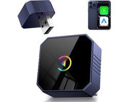 Draadloze CarPlay-geschikt voor iPhone en Android Auto Mini (2026) - Bedrade naar draadloze Apple CarPlay-adapter - Plug & Play - geschikt voor iPhone iOS 10+ en Android 11+ in auto's vanaf 2016.
