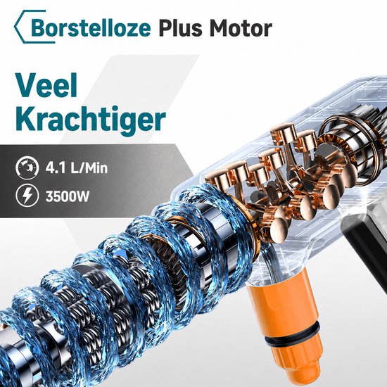 Pelor Hogedrukreiniger Accu 200 Bar met Batterij - Draadloze Hogedrukspuit Auto Terrasreiniger 18V 6-in-1 Mondstuk van Merkloos	 — afbeelding 2