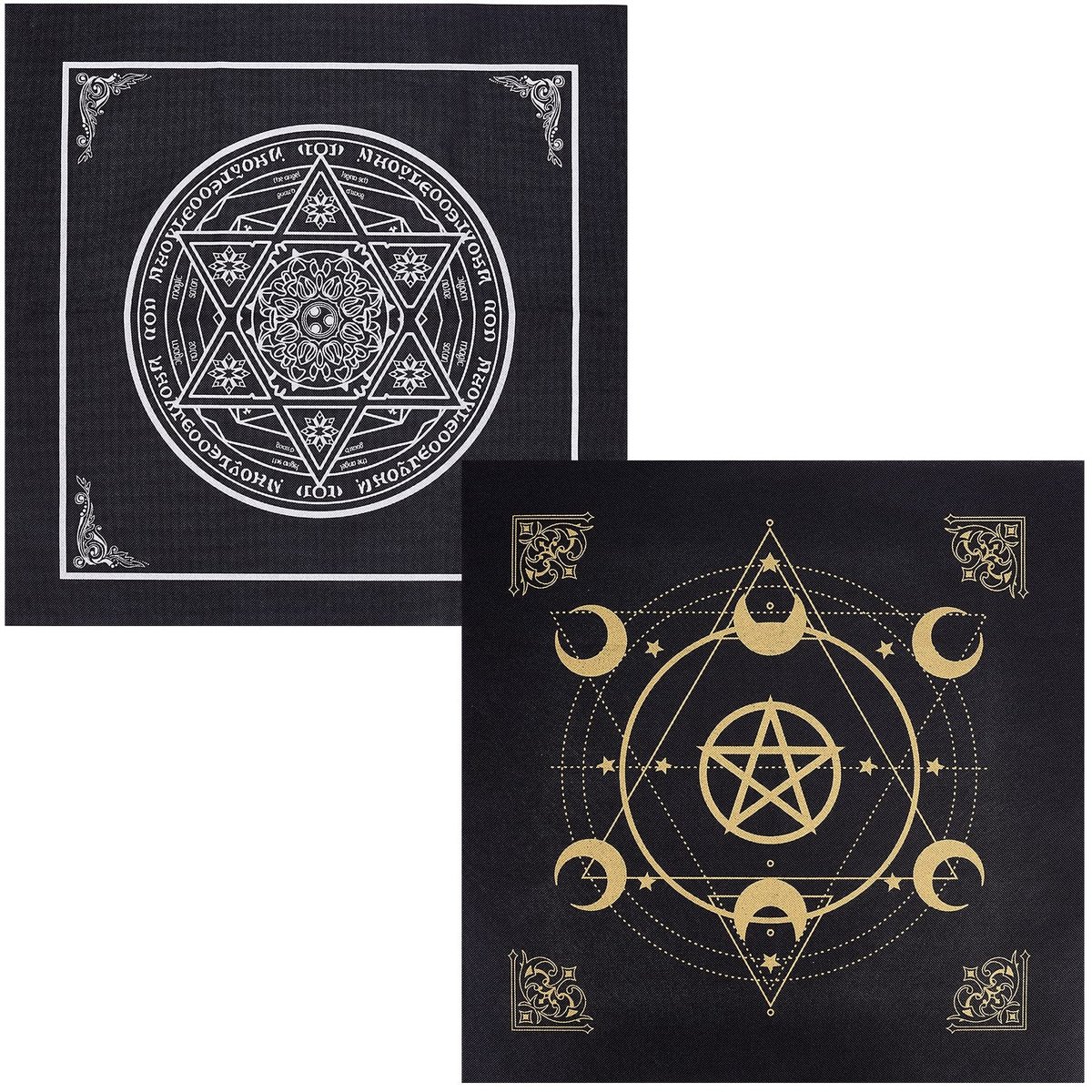 Allecto - Altaardoek - Spiritueel tapijt - Premium kwaliteit - 49 x 49 cm - Voor waarzeggerij - Hemelse tarot dek - Heidens decor