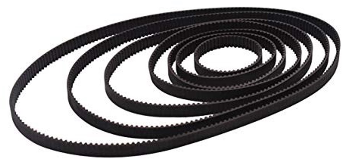 Allecto - GT2 distributieriem - 3D-printerriem - Duurzaam en flexibel - Zwart - Rubber synchrone riem - Ideaal voor CNC-machines - 6 mm breed