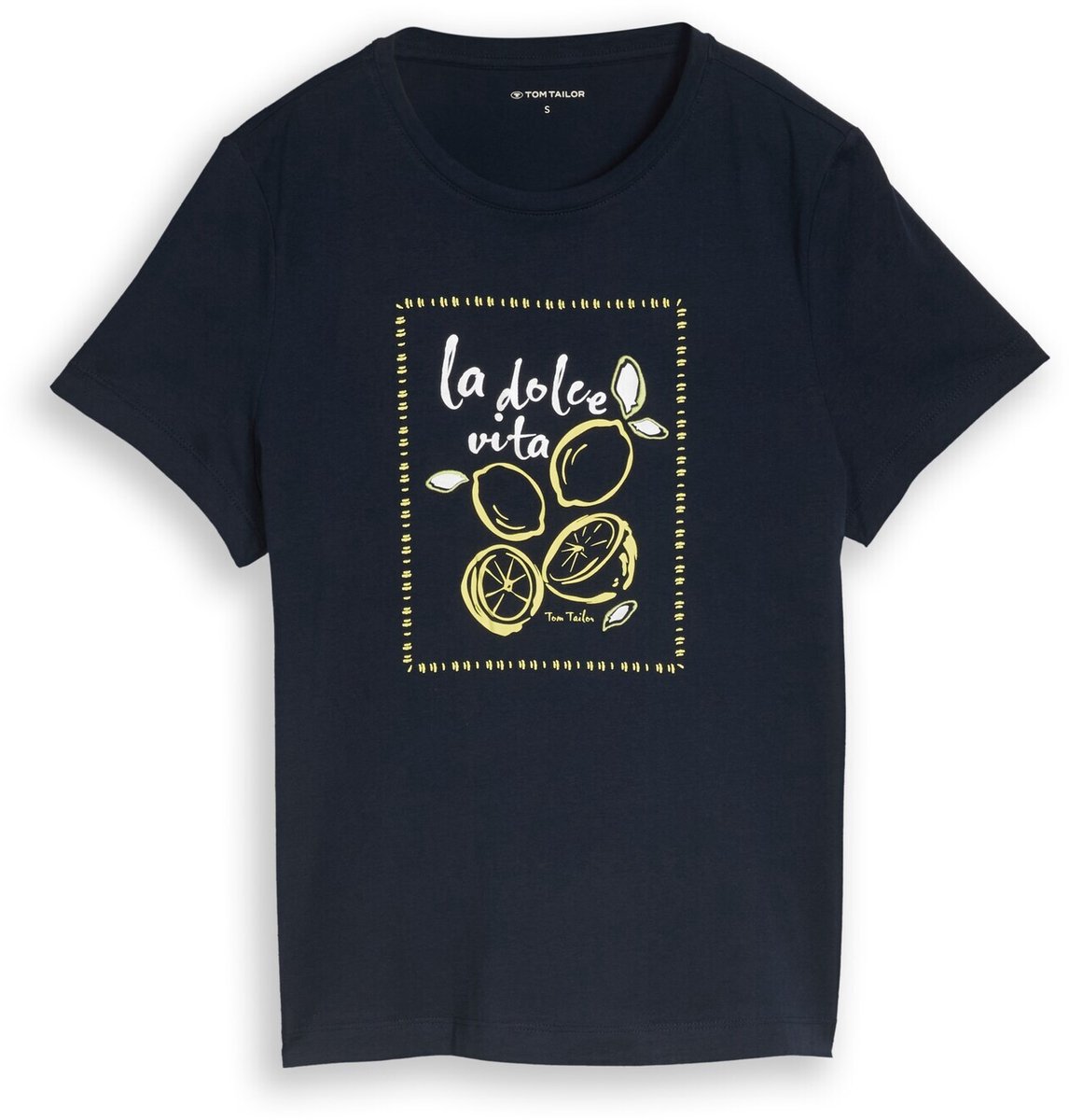 Tom Tailor - T-shirt met print - Maat S - sky captain blue