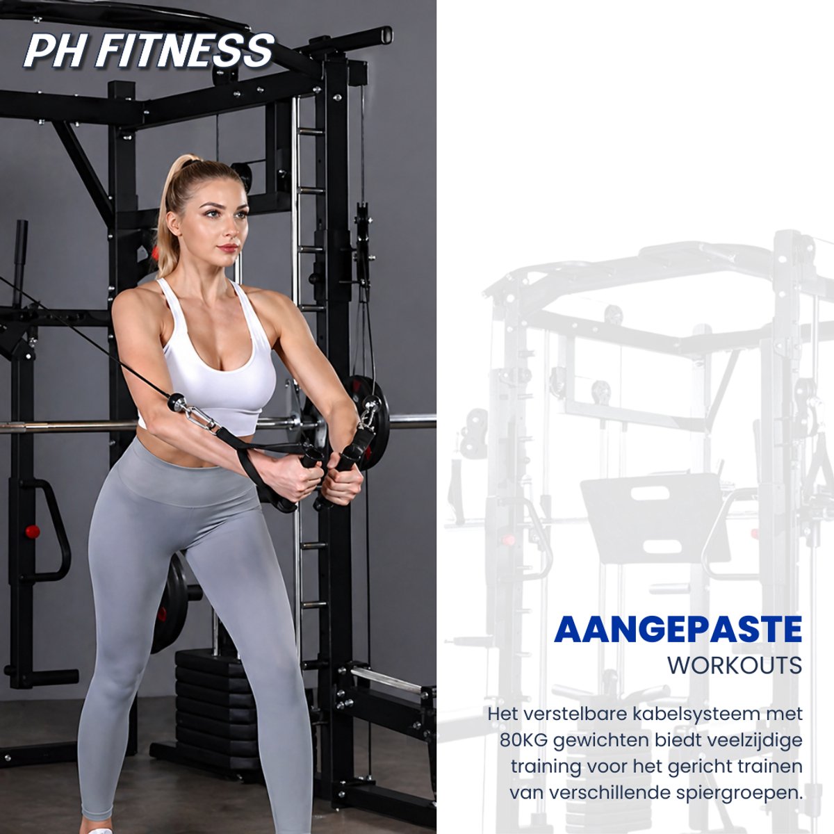 PH Fitness Power Rack - All-in-one krachtstation Smith Machine thumbnail 5