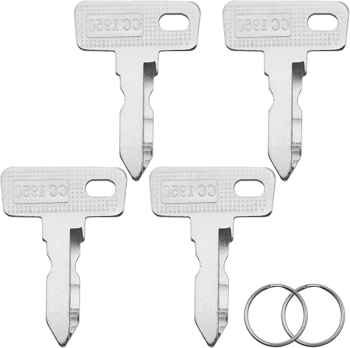 Set van 4 vervangende golfkarren met 2 sleutelhangers, compatibel met partnummer 1012505 AM10079, ideaal voor golfers en golfaccessoires