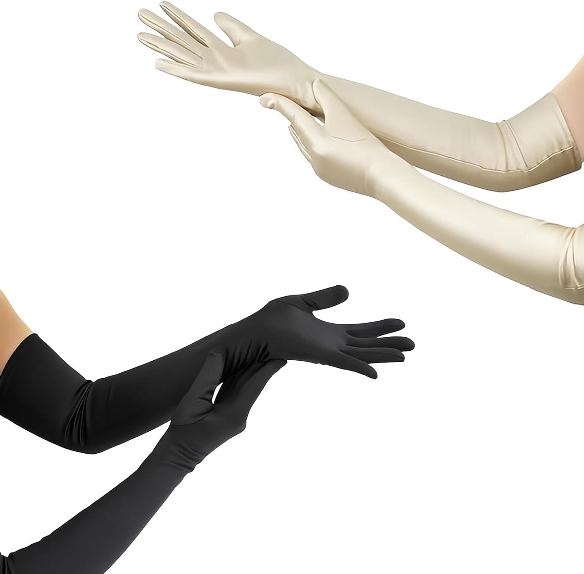 Elegante Lange Vrouwenhandschoenen voor Avondfeest, Opera en Speciale Gelegenheden, Elbow Length