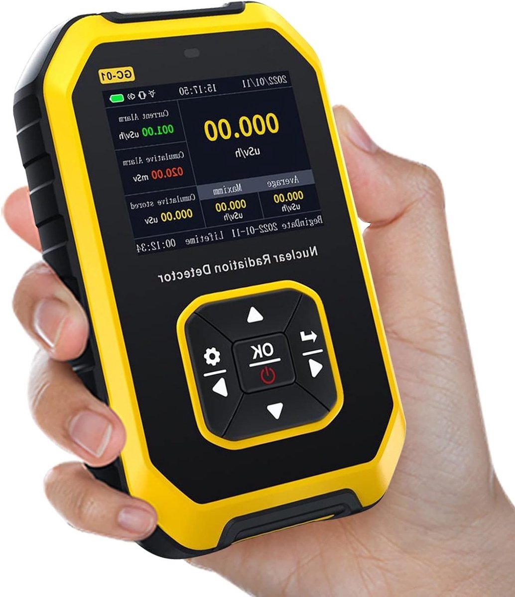 Geiger Teller voor het meten van nucleaire straling - Handheld stralingsmeter met LCD-display, 3 alarmtypen en elektromagnetische veldmeting