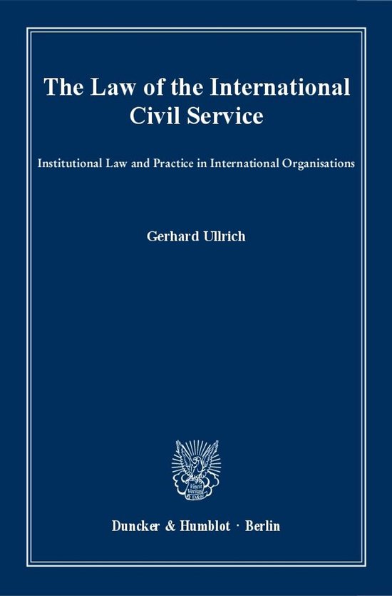 The Law of the International Civil Service - cover