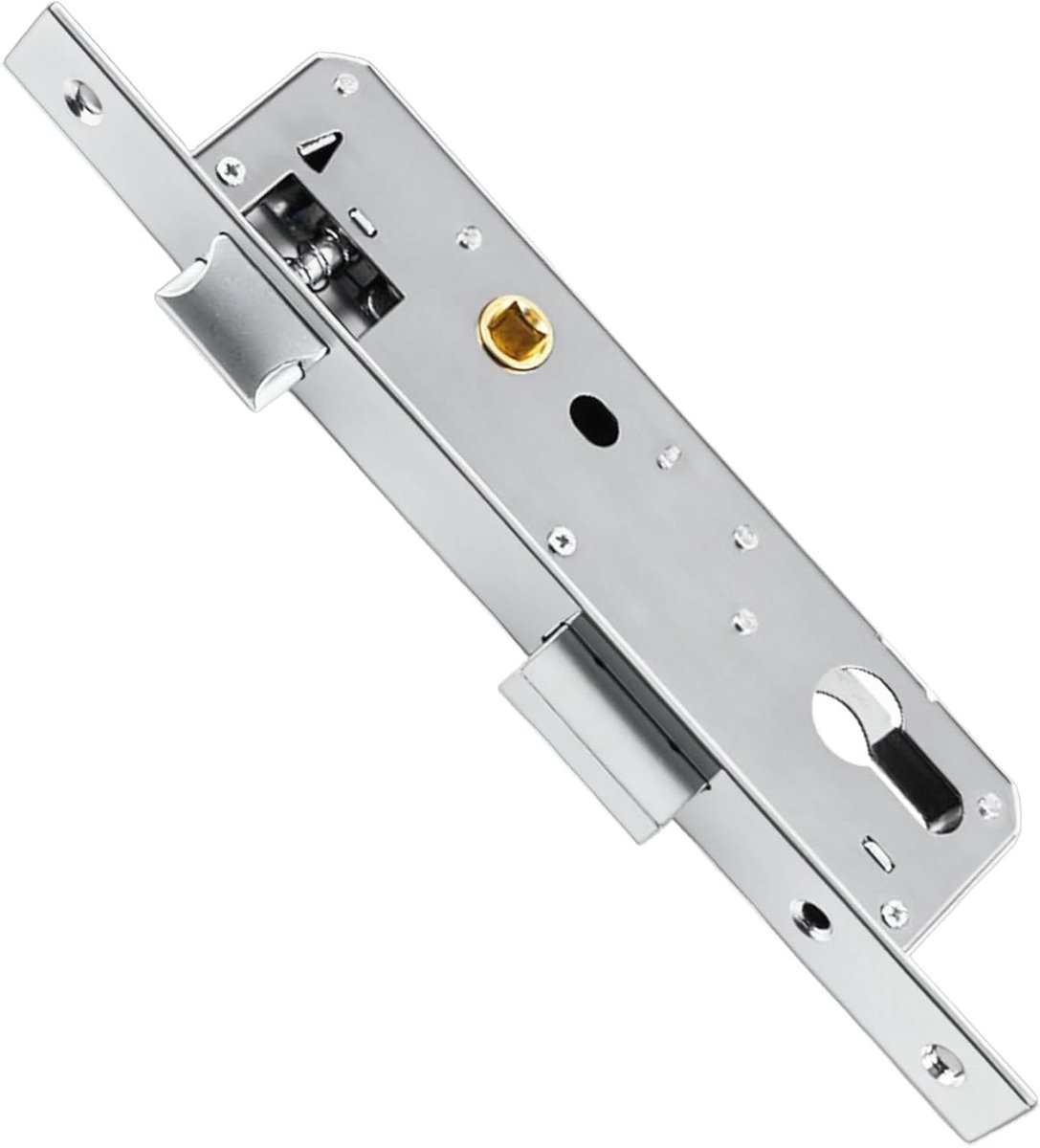 Vergrendelingssysteem voor buisframes, insteekslot met roestvrijstalen inzet, 85 x 30 mm, 