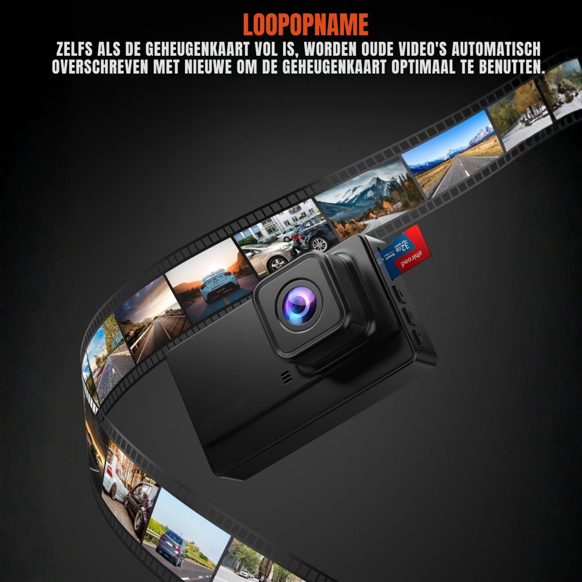 RUX® Dashcam voor Auto Voor en Achter - Dashcam - Zwart - 15cm x 12cm x 9cm ; 290g – foto 2