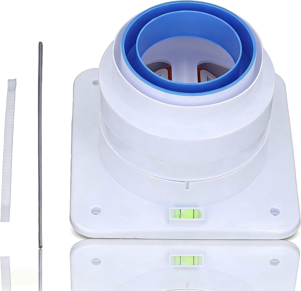 Universele terugslagklep voor afzuigkap en badkamer, hoge dichtheid, eenvoudige installatie, geschikt voor 80-110 mm afzuigsystemen