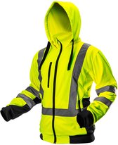 Neo Tools Hi-Vision Werkjas Soft Thermo H Balk Reflectie GEEL S Warm Polar Fleece Aan De Binnenzijde Dubbelzijdige Kleur 240gr/m EN ISO 13688:2013