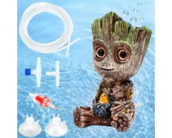 Decoratie voor visbassin met accessoires, luchtstenen en bubbels voor aquaria, grote aquariumdecoratie en schuilplaatsen voor vissen