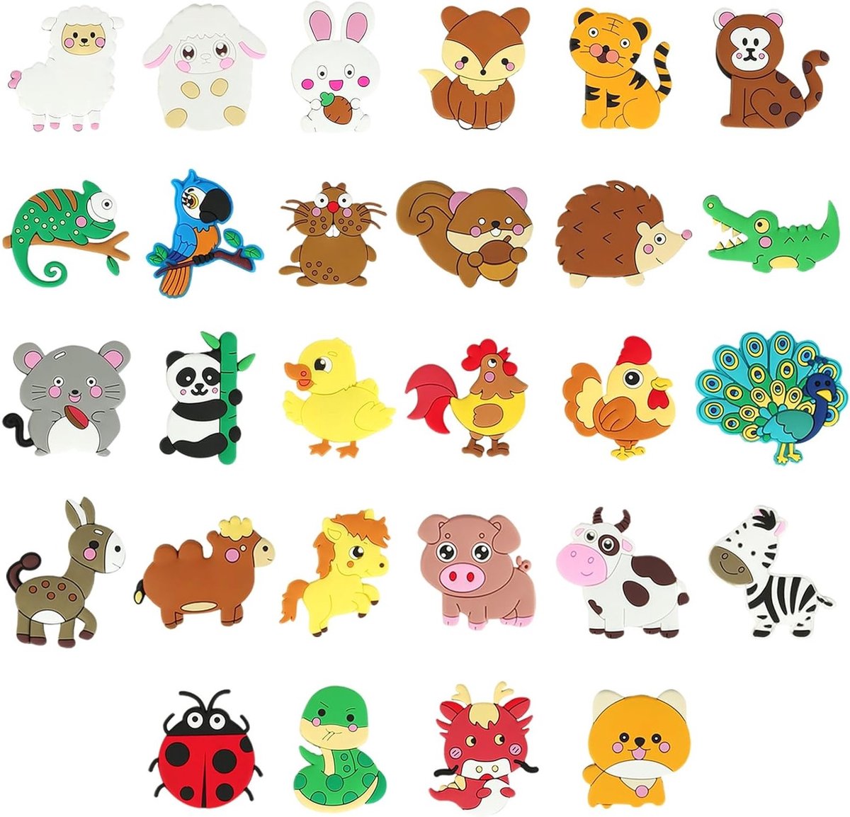 28 Stuks Dieren Magneten voor Kinderen, Educatieve Magnetische Speelgoed voor Thuis en School, Leuk en Creatief Speelgoed voor Kinderen vanaf 1 Jaar