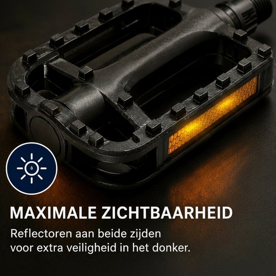Dravaro Fiets Pedalen - Zwart - Extra grip - Antislip - Trapper van Merkloos — afbeelding 3
