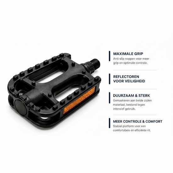 Dravaro Fiets Pedalen - Zwart - Extra grip - Antislip - Trapper van Merkloos — afbeelding 2