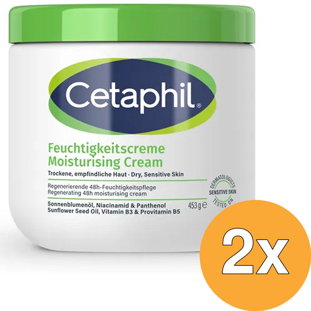 2x Cetaphil Hydraterende Crème (453 gr)