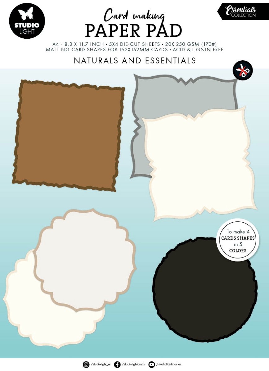 Card making pad naturals vierkant - Essentials nr. 33