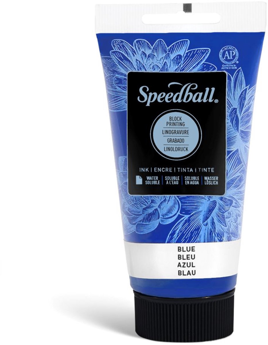 Water-soluble bloc printing ink blue - Speedball