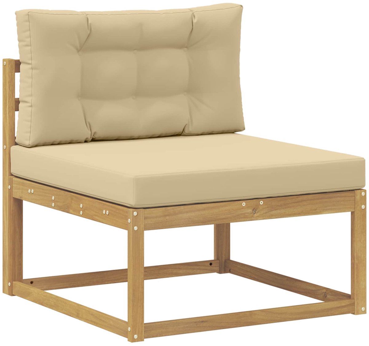 vidaXL - Buiten - Midden - Sofa - Polyester - Wit