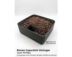 Koffiebonen verhoger reservoir ophoger – Philips koffiebonenhouder +750 gram bonen voor EP1200, EP2200, EP3200 & EP5400 – Vergroot je capaciteit en geniet langer van verse koffie – Slim accessoire voor je volautomaat