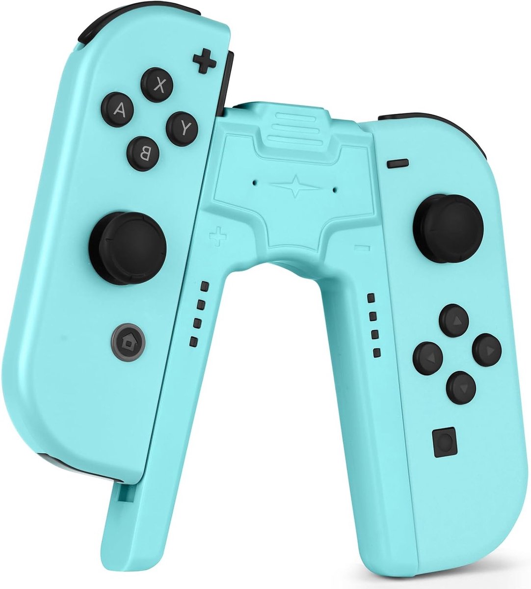 Vormgegeven Gaming Grip met V-vormige Oplaadhandgreep, Comfortabele Handgreep met Batterij-indicator voor Nintendo Switch, NS/OLED, Joy-con (Blauw)