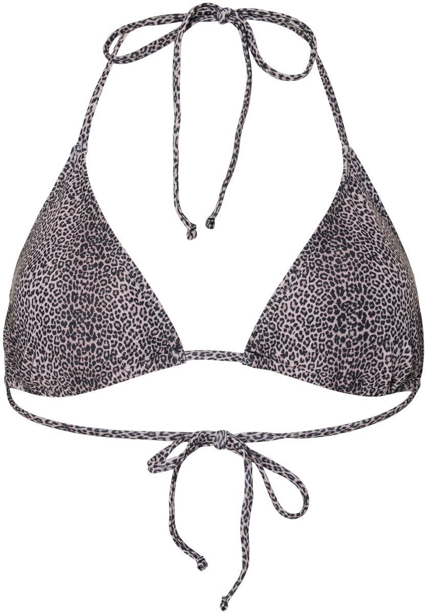 Pieces Dames Triangel Bikinitop PCBAOMI Zwart/Luipaard Print
