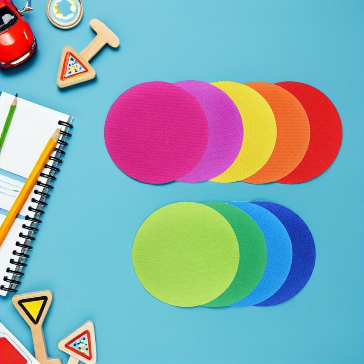 40 stuks tapijtpunten voor vloermarkeringen, duurzame oplossing voor klaslokalen, bevorder spelenderwijs leren en beweging