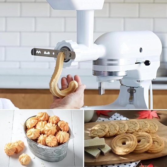 Praktische Accessoires voor Vleesmolen: 3-delige Set van RVS Cookie Mondstukken voor Bakken en Koken van Merkloos — afbeelding 3