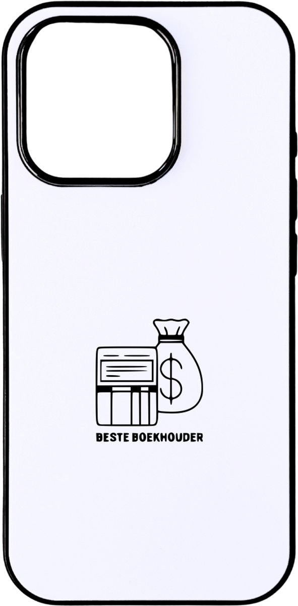 Hacebo® - Beste boekhouder telefoonhoesje - Geld - cadeau boekhouder - telefoonhoesjes - Leuk cadeau voor je boekhouder om te geven - verjaardag boekhouder - hoesje geschikt voor iPhone 16 Pro