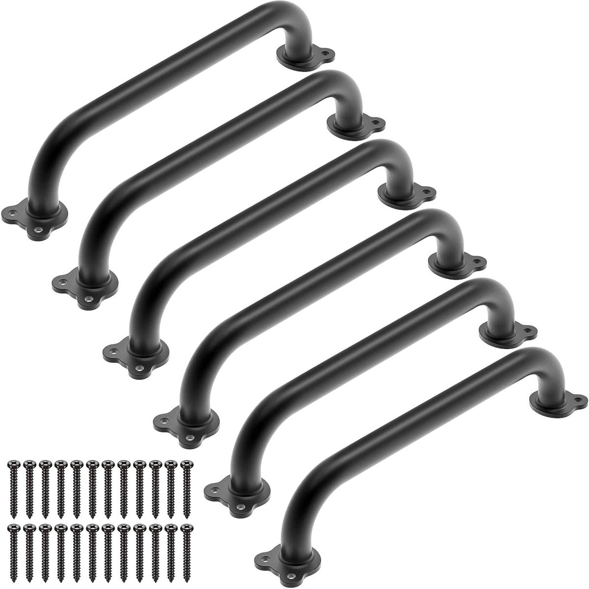 Veilige 43 cm Handgreep voor Kinderen en Ouderen - Metalen Trapleuning voor Binnen en Buiten, Geschikt voor Speelplaatsen, Douches, Badkamers en Toiletten, 6 Stuks