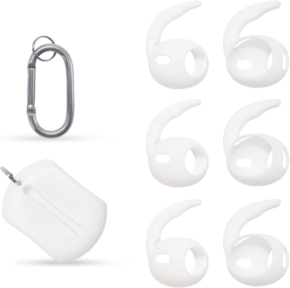 Siliconen oorhangers voor AirPods Pro (3e generatie) - 3 paar vervangbare oordopjes, zachte pasvorm, geluidsreductie en opbergdoos inbegrepen