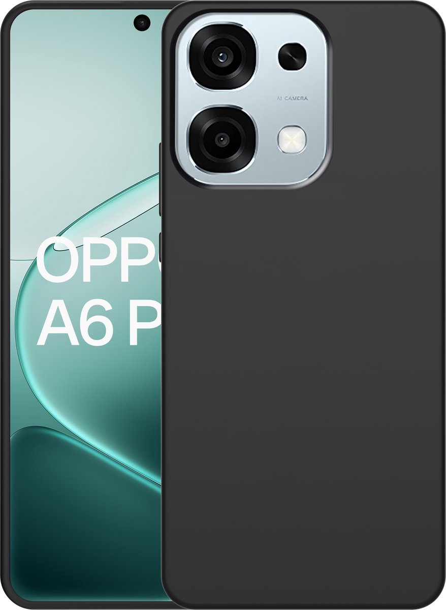 Just in Case hoesje geschikt voor Oppo A6 Pro Hoesje Siliconen - Flexibele Case - Zwart