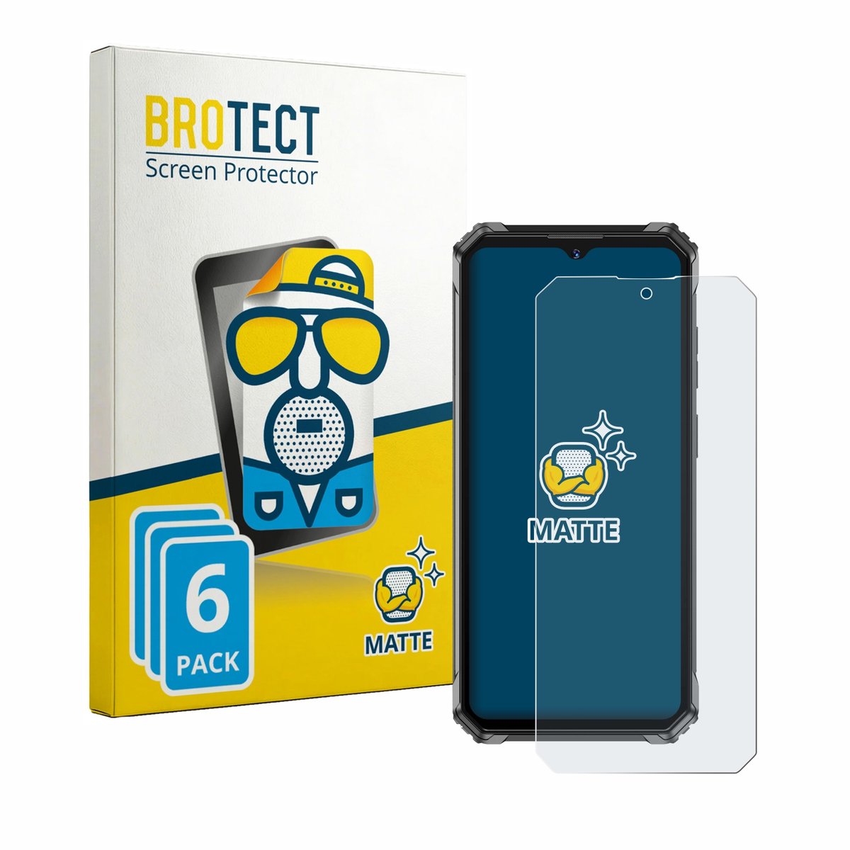 BROTECT - Screenprotector voor Oukitel G7 - Folie Beschermfolie matte 6 Stuks