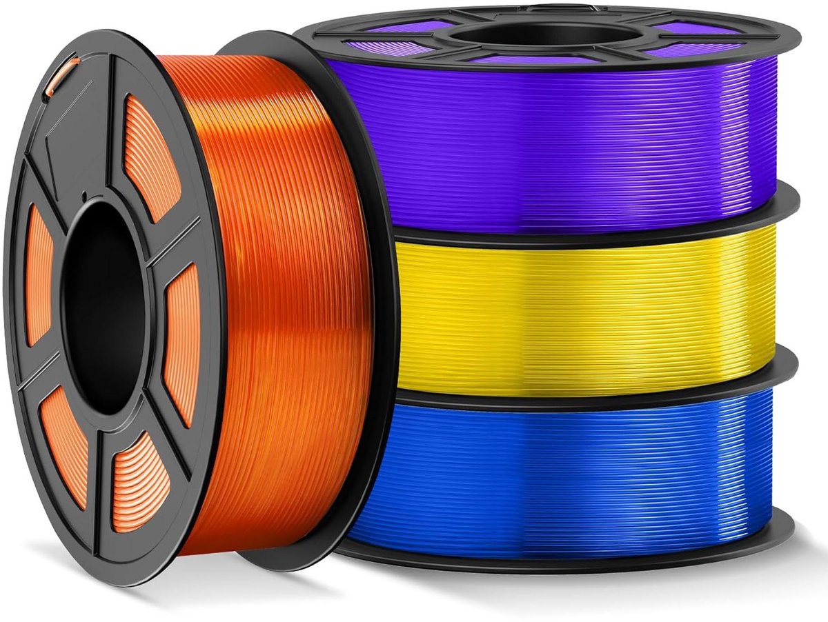 3D Printer Filament - PLA Plus - Model Maken - Verhoogde Taaiheid - 4 kg - Transparant Kleuren