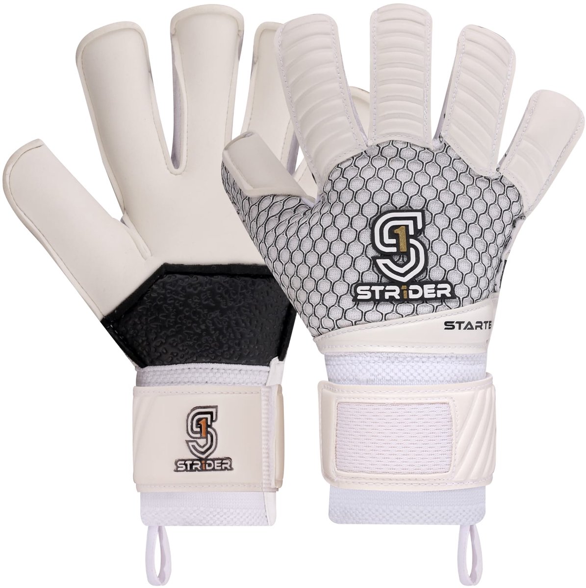 1195x1200.jpg Str1der Starter keepershandschoen | Wit | Maat 7 - Afbeelding 1