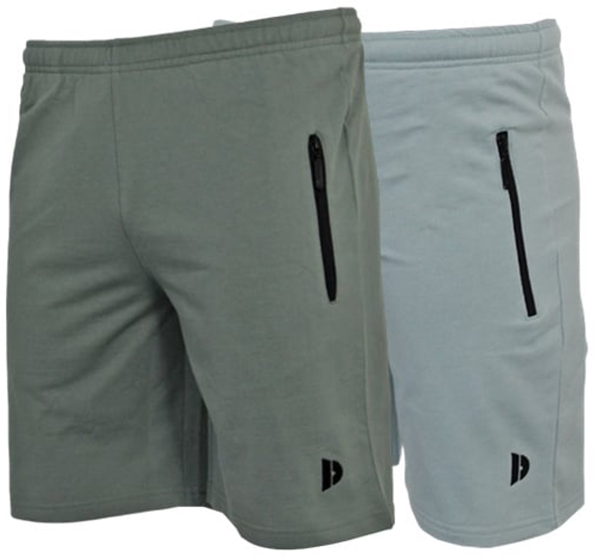 2-Pack Donnay - Joggingshort (Nick) - Sportshort - Heren - Jungle green/Granite green (803) - maat S