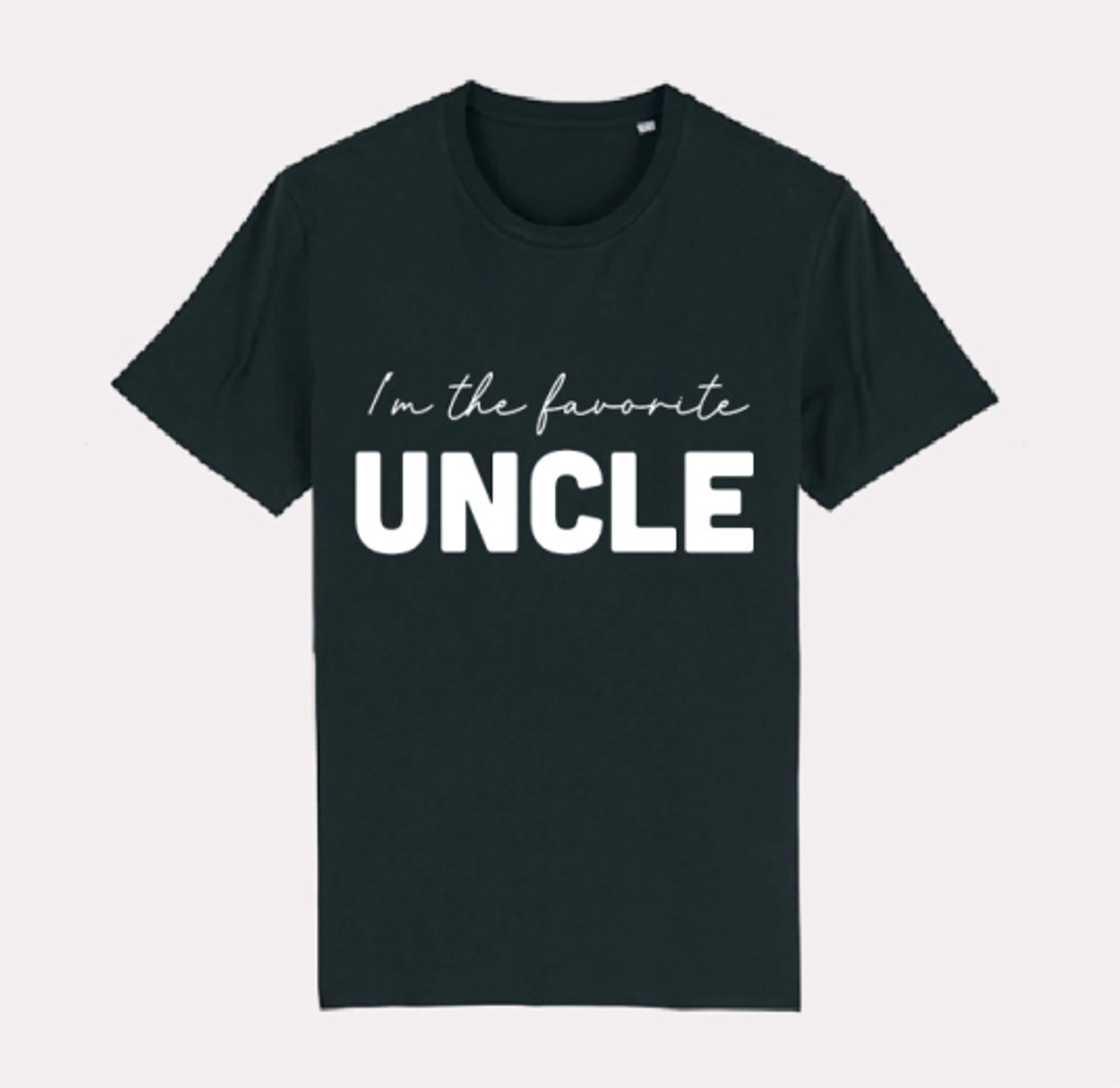 Favorite Uncle | zwangerschapsaankondiging | Leuk cadeau | T-shirt | zwart | Maat Large