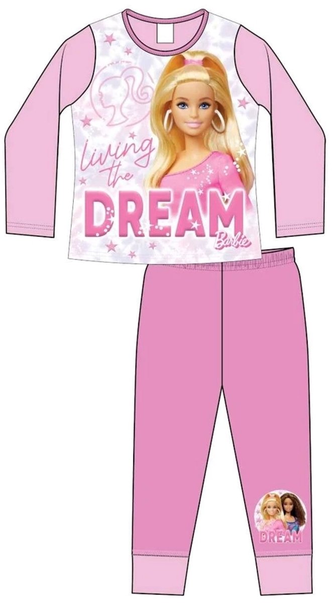 Barbie Pyjama - Roze met paars - Maat 98/104 - Meisjespyjama