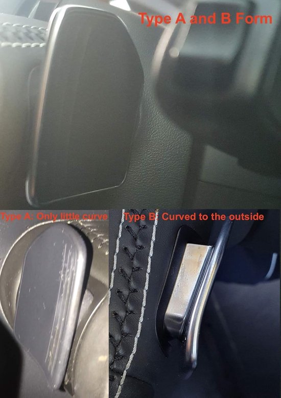 Schakelpeddel Verlenging - Paddles Aluminium - Sportief Rijden - Geborsteld Metaal - 2 Stuks - Zwart van Merkloos — afbeelding 3