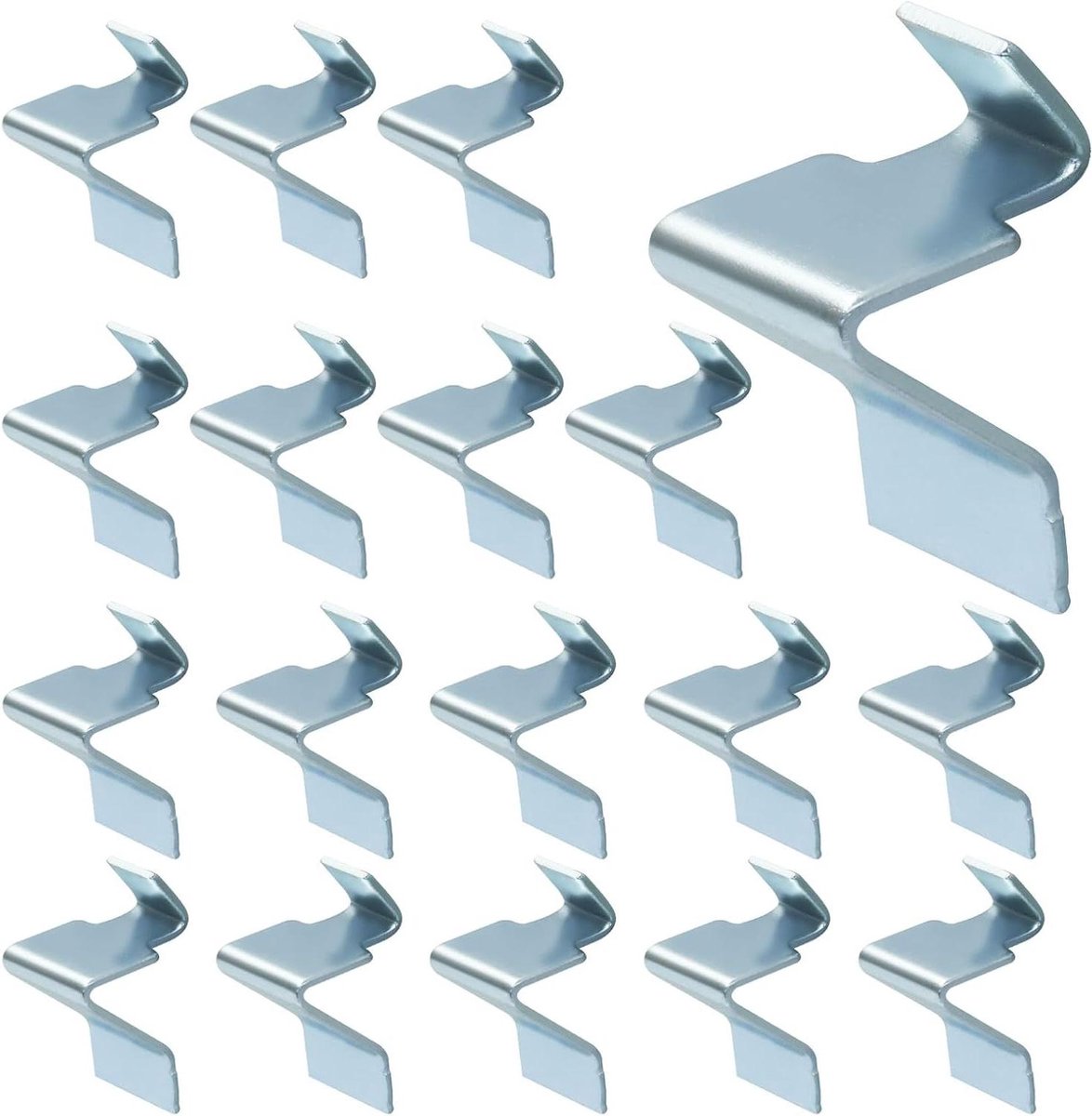 Kast plank clips - Rekken beugels - Opslag organiseren - Metalen constructie - 18 stuks - Zilver