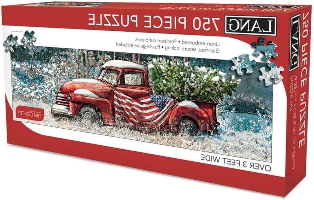 Panoramische Puzzel - Legpuzzel 750 - Ontspannen Vrije Tijd - Linnen Reliëfpapier - 750 Stukken - Vlag Truck