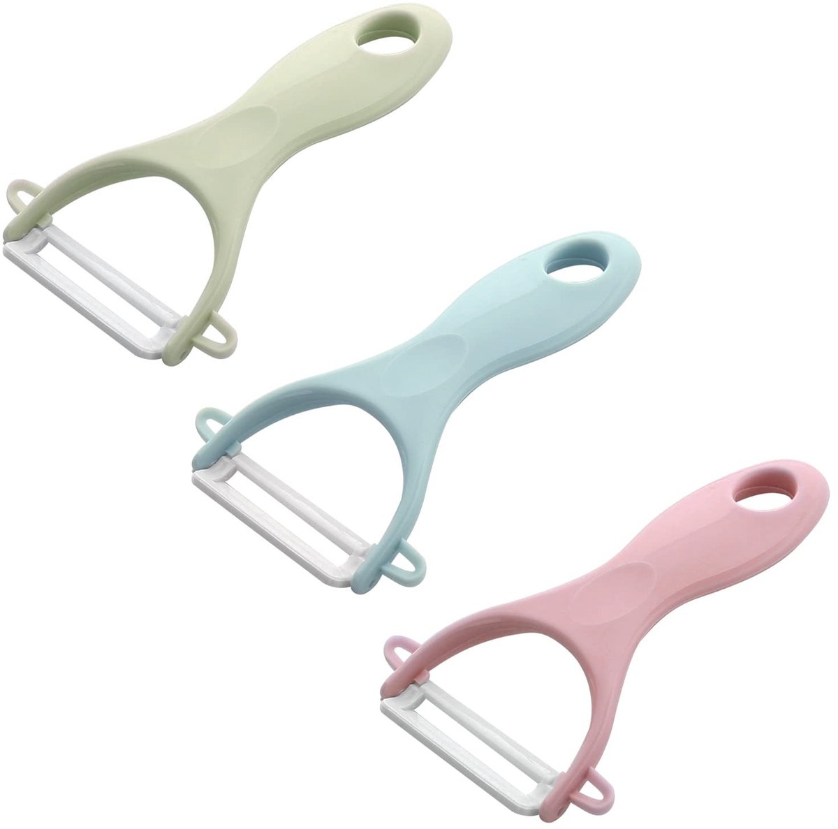 Set van 3 Keramische Groenteschillers Y-model - Efficiënt Schillen van Groente en Fruit