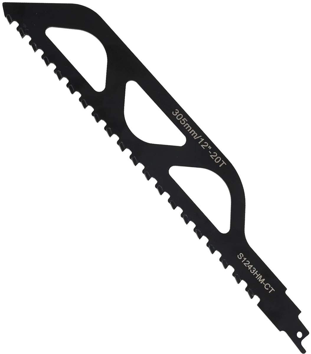 Reciprocating Saw Blade - Carbide Steel Saw Blades - voor Stone, Wood Stone, Aerated Concrete, Beton - 305mm