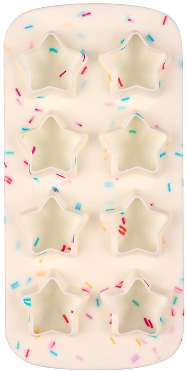 Store_8 - Ijsblokjesmachine - Siliconen Mal - 5-sterren Vorm - Transparant - Koekjes en Chocolaatjes - Voor Feestjes en Zomertraktaties - Geschikt ...