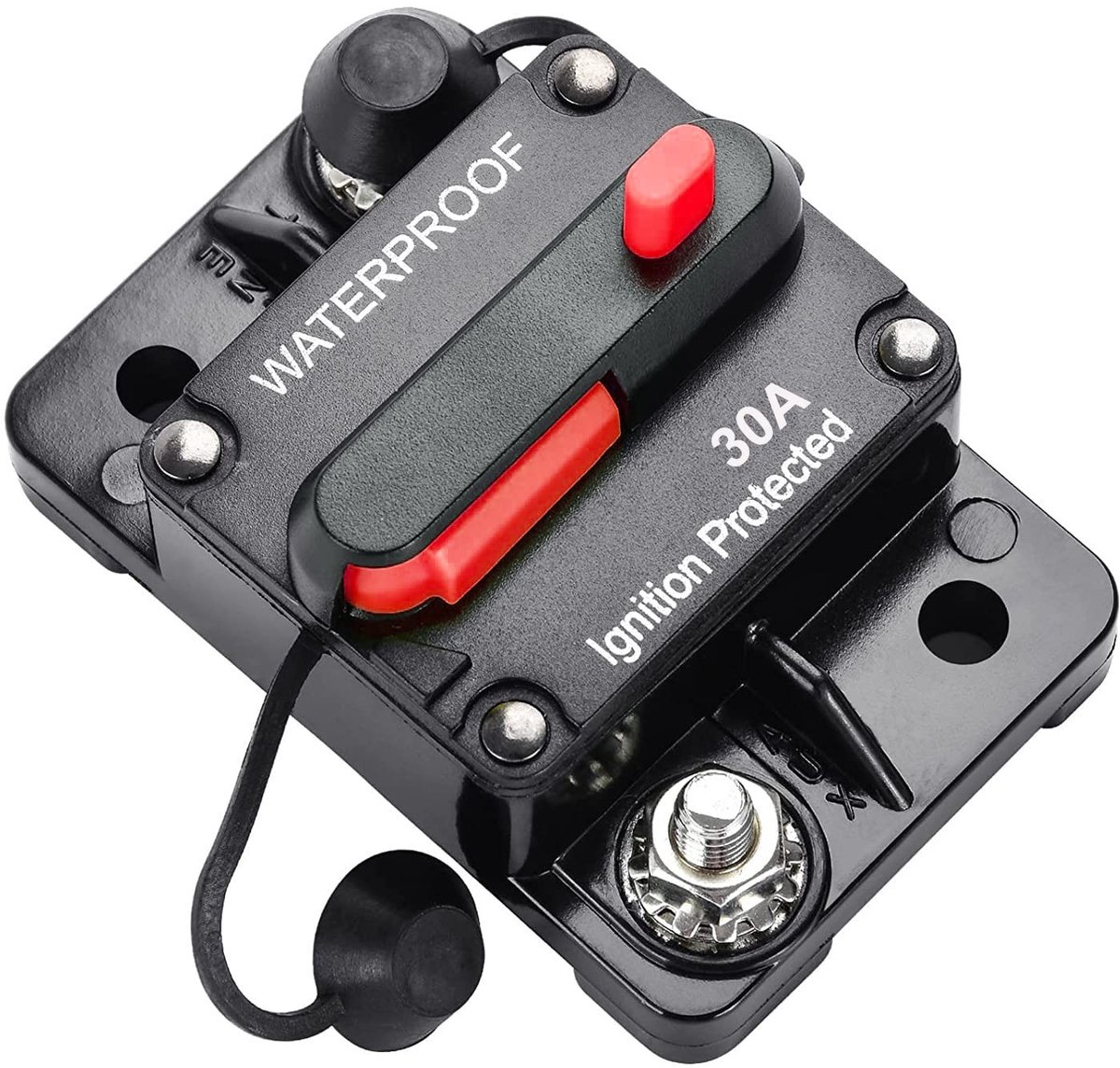 Store_7 - Stroomonderbreker - Waterdichte inline zekering - Handmatige reset - Zwart - Bescherming tegen elektrische schade - Geschikt voor boot en...