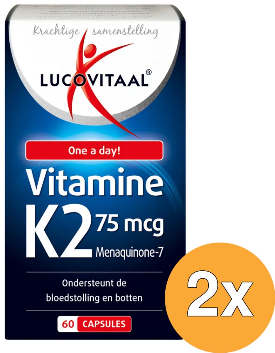 2x Lucovitaal Vitamine K2 75mcg (60 capsules)