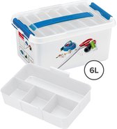 Junrvivy Medicijnkoffer met 3 etages, medicijnkoffer, organizer, medicijnenopbergdoos met deksel, familie-nooddoos, medicijnbox met draagbare handgreep, 31 x 16,5 x 25,5 cm
