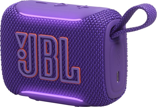 JBL Go 5 - Draadloze Bluetooth Mini Speaker – Voor Onderweg en Thuis – Sfeerverlichting - Draadloos Muziek Box – Boxje - 10 uur - IP68 - Waterdicht - Paars