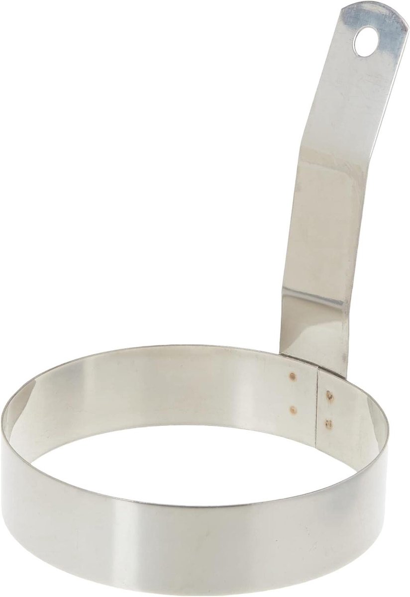 Ronde eierring - Eierkoekvorm - Perfecte eieren bakken - Ovenbestendig materiaal - 10 cm - Roestvrij staal