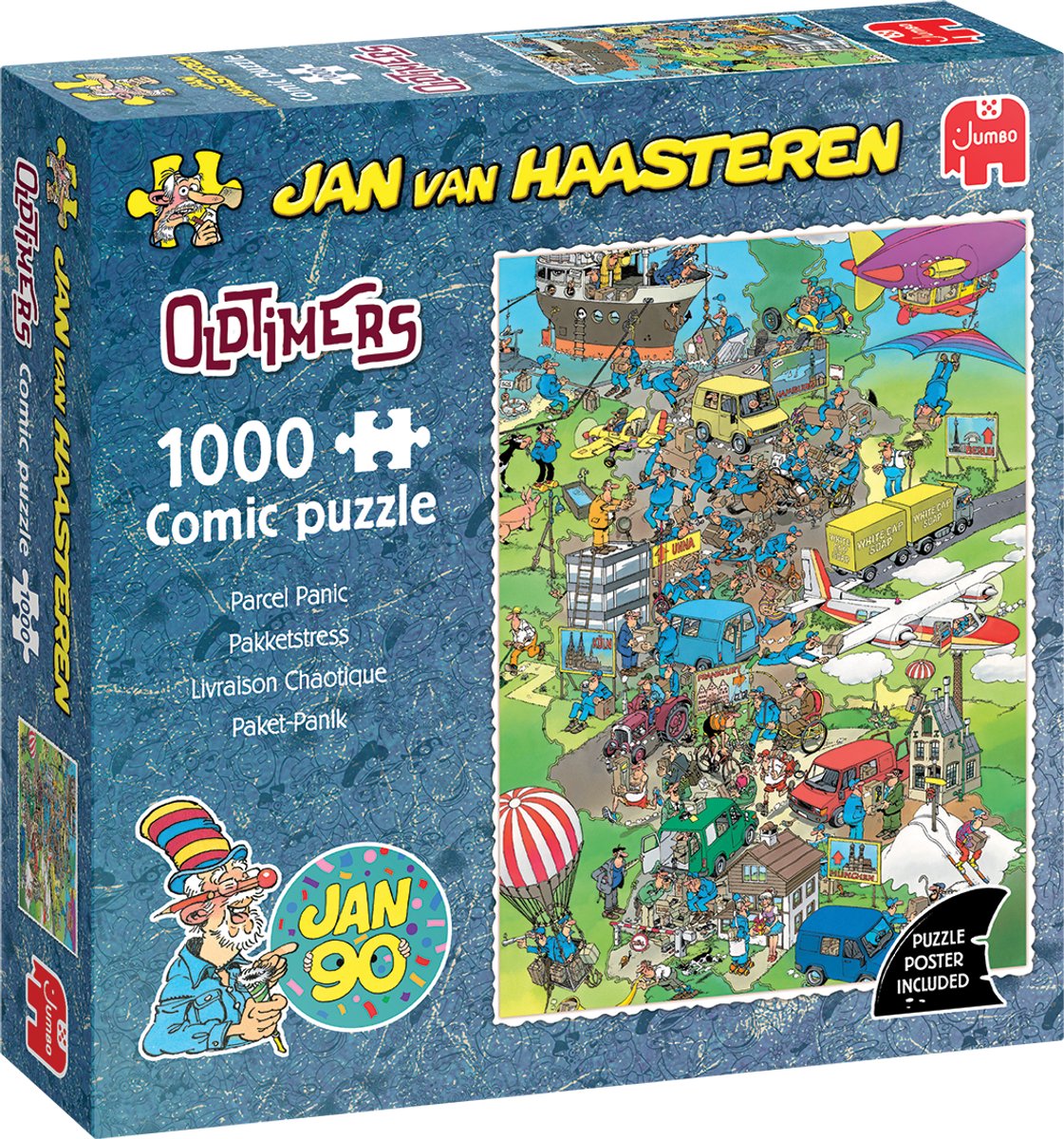 Jan van Haasteren - Oldtimer - Pakketstress - 1000 stukjes puzzel - Legpuzzel volwassenen — afbeelding 2